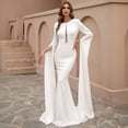 thumbnail image 1 of Missord Split Sleeve Mesh Insert Maxi Prom Dress, 1 of 5