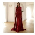 thumbnail image 1 of Missord Split Sleeve Mesh Insert Maxi Prom Dress, 1 of 5
