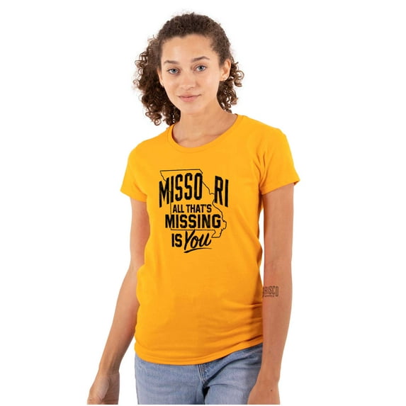 Missouri All That's Missing Is You MO Women's T Shirt Ladies Tee Brisco Brands L