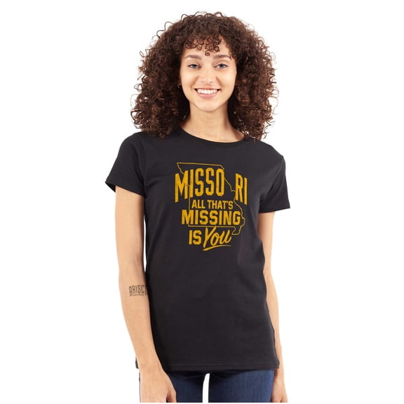 Missouri All That's Missing Is You MO Womens Slim Fit Graphic Tee Brisco Brands M