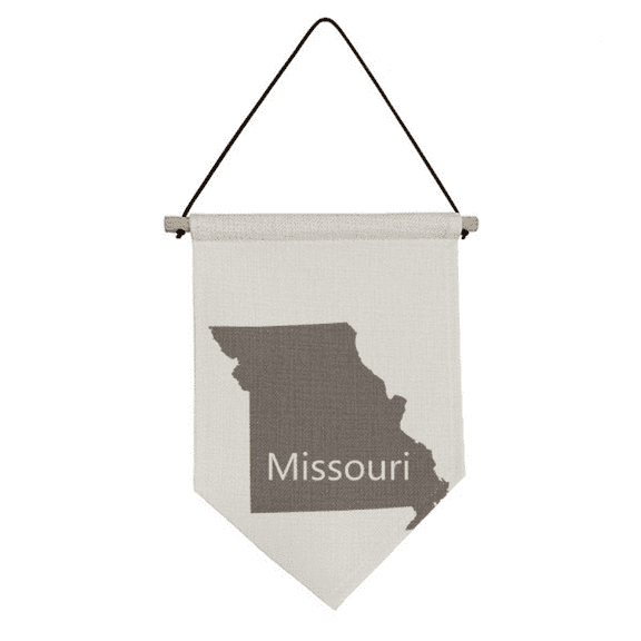 Missouri America USA Map Outline Canvas Flag Hanging Wall Art Decor Banner