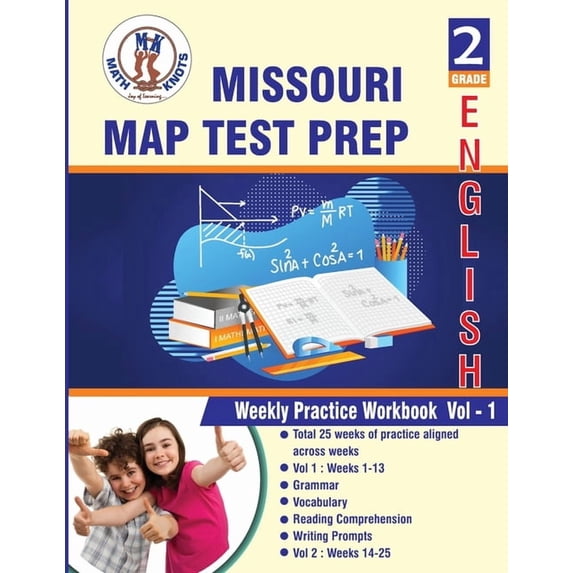 Missouri Assessment Program (MAP), 2nd Grade ELA Test Prep: Weekly Practice Work Book, Volume 1, (Paperback)