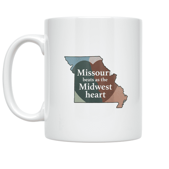 Missouri Beats as the Midwest Heart - Missouri Pride Enthusiast - 11 oz Ceramic Coffee Mug