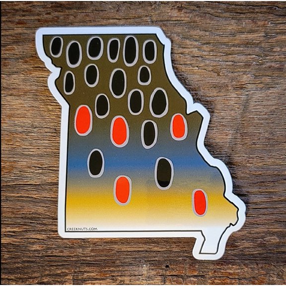 Missouri Brown Trout Skin Sticker Decal