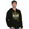 thumbnail image 1 of Missouri Distressed Block Letters MO Zip Up Hoodie Men's Women's Brisco Brands M, 1 of 6