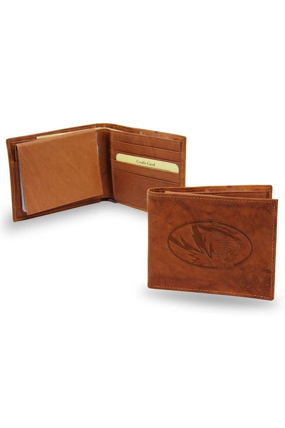 Missouri Embossed Leather Bifold Wallet (Manmade Interior)
