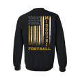 thumbnail image 1 of Missouri Football Team Color American Flag Mens Crewneck Pullover Sweatshirt-Black-xxl, 1 of 4