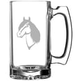 thumbnail image 1 of Missouri Fox Trotter Face Horse Themed Etched 25oz Beer Mug, 1 of 1