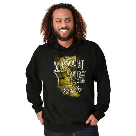Missouri MO Shape Show Me State Pride Unisex Plus Fleece Graphic Hoodie Brisco Brands 2X