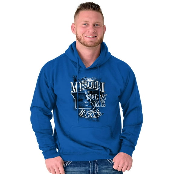 Missouri MO Shape Show Me State Pride Unisex Plus Fleece Graphic Hoodie Brisco Brands 3X