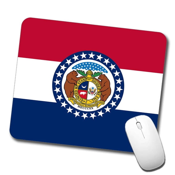Missouri MO State Flag Mouse Pad Low Profile Gaming Mat