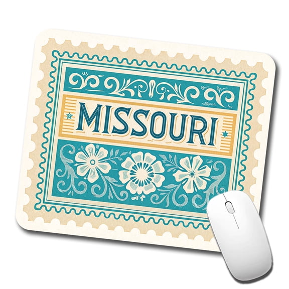 Missouri MO State Travel Vacation Stamp Mouse Pad Low Profile Gaming Mat