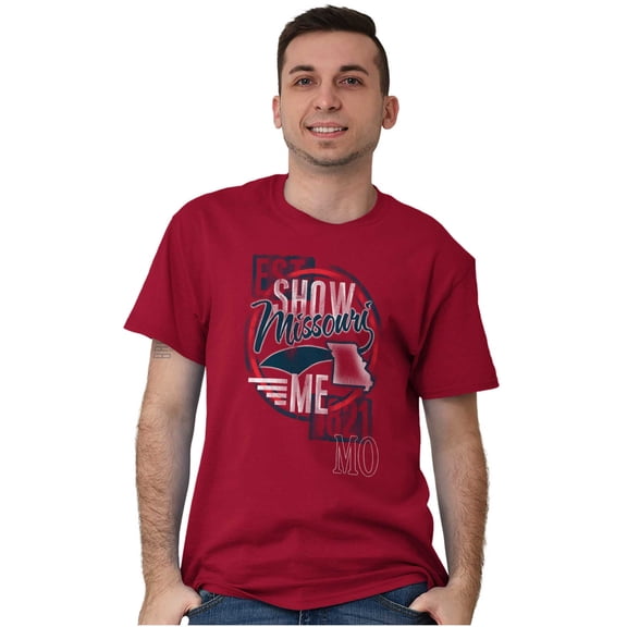Missouri MO Vintage Road Trip Map Men's Graphic T Shirt Tees Brisco Brands X