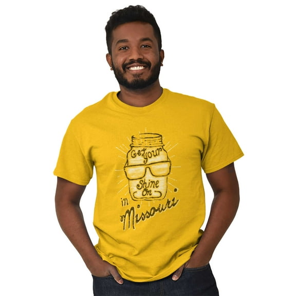Missouri Moonshine Mason Jar Souvenir Men's Graphic T Shirt Tees Brisco Brands L