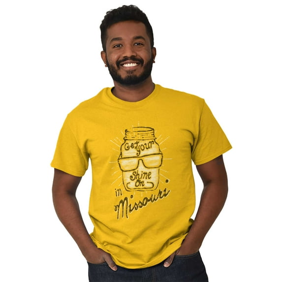 Missouri Moonshine Mason Jar Souvenir Men's Graphic T Shirt Tees Brisco Brands X