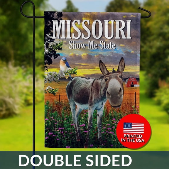 Missouri Mule Flag Show Me State DoubleSided Garden or House Flag 1