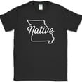 thumbnail image 1 of Missouri Native T-Shirt Funny Humor State Pride Geography Tee - Black, S, 1 of 1
