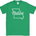 thumbnail image 1 of Missouri Native T-Shirt Funny Humor State Pride Geography Tee - Green, L, 1 of 1