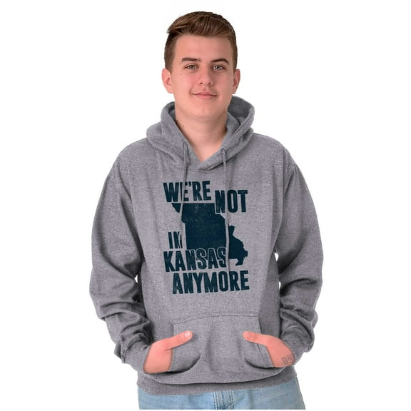 Missouri Not in Kansas Anymore Funny Unisex Plus Fleece Graphic Hoodie Brisco Brands 3X