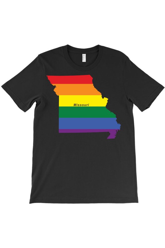 Missouri Rainbow Flag, State Pride Graphic Design For Missouri G19672 Unisex T-Shirt, Up to Size 5XL