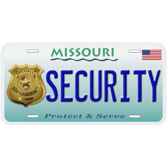 Missouri Security Novelty Car Auto License Plate