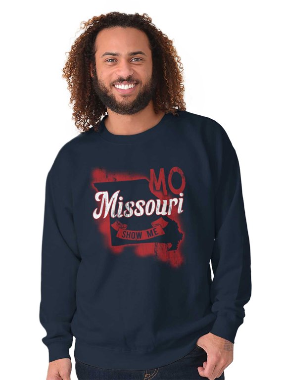 Missouri Show Me State Shape Souvenir Sweatshirt for Men or Women Brisco Brands M