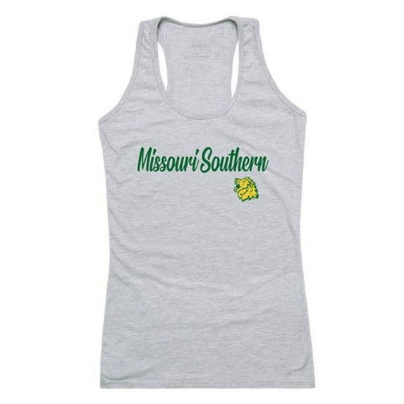 Missouri Southern State University Lions Script Tank Top, Heather Grey - 2XL