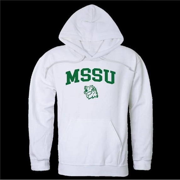 Missouri Southern State University Lions Seal Hoodie, White - Medium