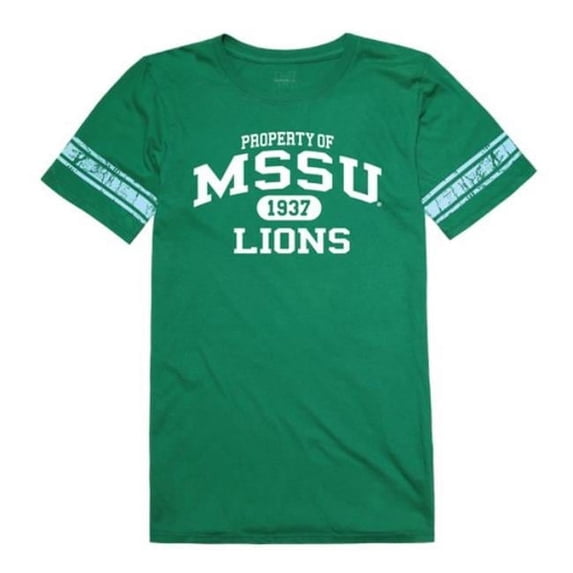 Missouri Southern State University Lions Women Property Football T-Shirt, Kelly - Extra Large