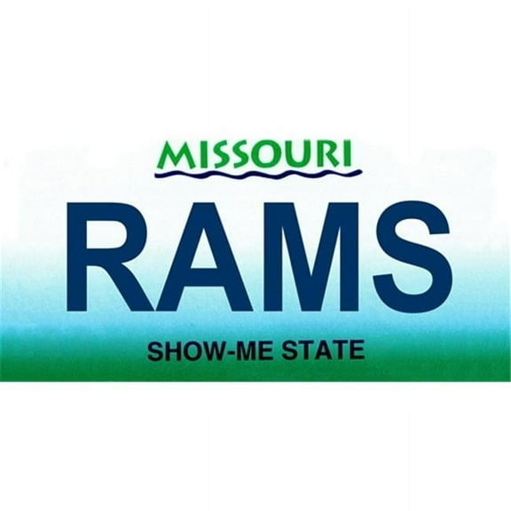 Missouri State Background License Plates- Rams 6 x 12 standard size license plates