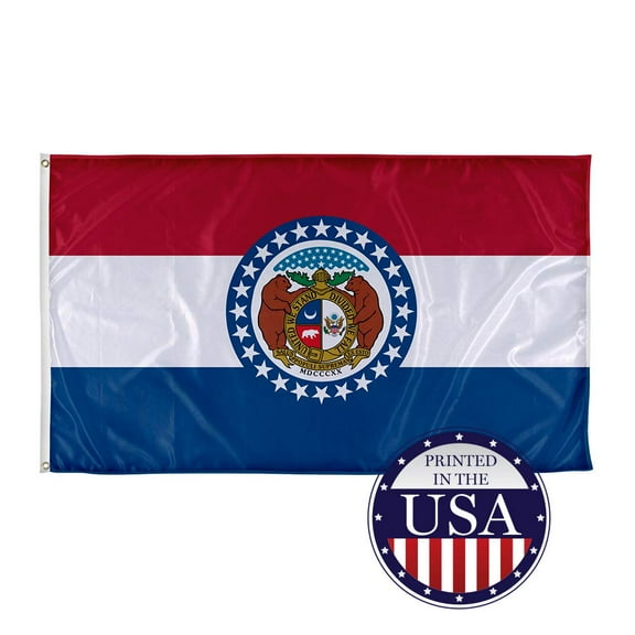 Missouri State Flag - 3ft x 5ft Knitted Polyester, State Flag Collection, Made in The USA