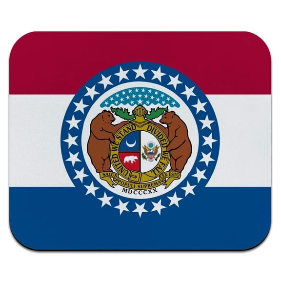Missouri State Flag Low Profile Thin Mouse Pad Mousepad