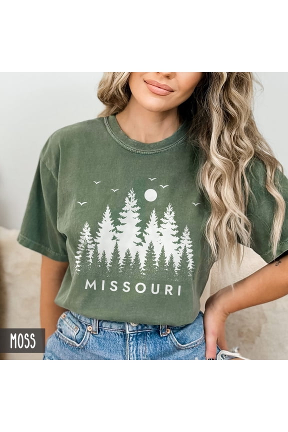Missouri State Missouri Gift Him Her Pine Nature Outdoors Mo Trip T-Shirt