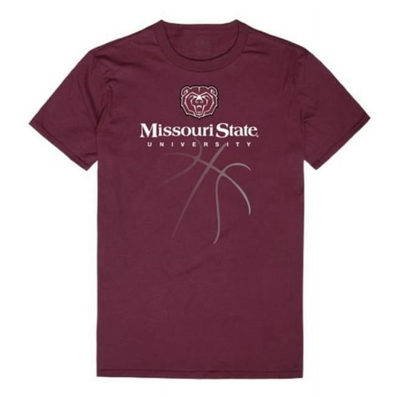 Missouri State University Bears College Basketball T-Shirt, Maroon - Large