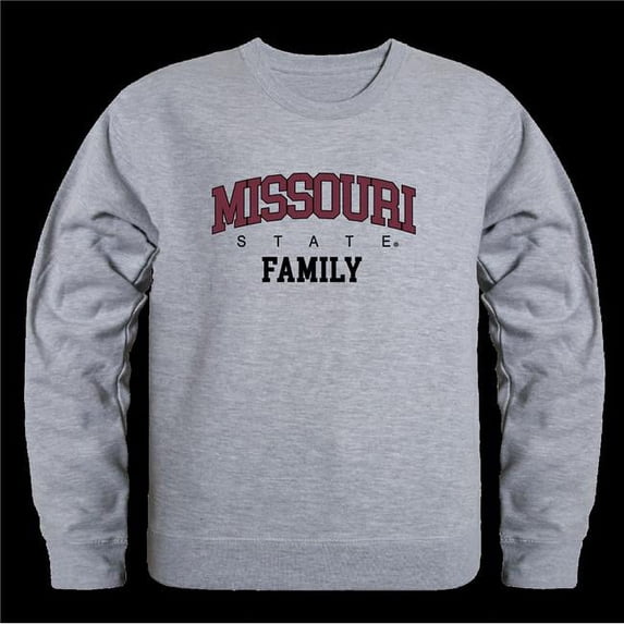 Missouri State University Bears Family Crewneck Sweatshirt, Heather Grey - Medium