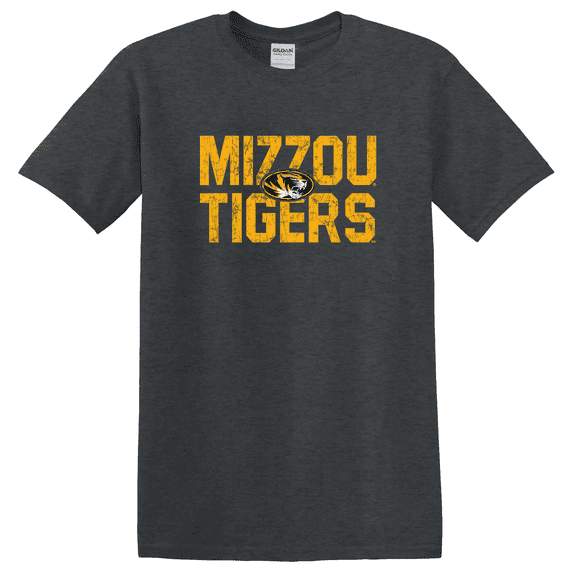 Missouri Tiger College Distressed Sports Fan Design T-Shirt