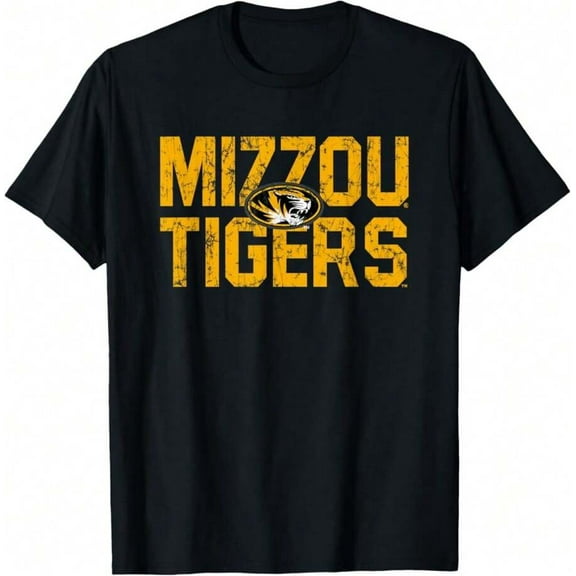 Missouri Tigers Mizzou Distressed Vintage Black Adult Uni T-Shirt>Gro Gifts For Her