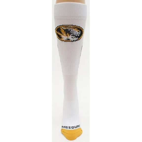 Missouri Tigers White Sport Sock - Donegal Bay - Unisex - One Size - Crew