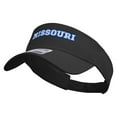 thumbnail image 1 of Missouri Typography Logo Embroidered Cotton Twill Sun Visor - Black OSFM, 1 of 5