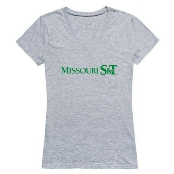 Missouri University of Science & Technology Miners Women Seal T-Shirt, Heather Grey - Medium