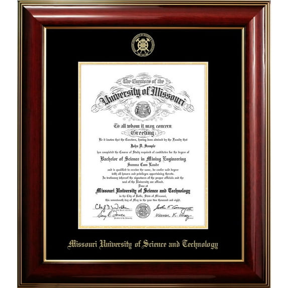 Missouri University of Science and Technology Classic Diploma Frame