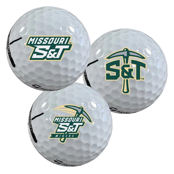 Missouri University of Science and Technology Miners Logo Edition Taylormade Distance+ Golf Balls 12-Pack (Dozen)