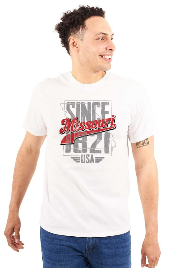 Missouri Vintage Athletic Letters MO Men's Graphic T Shirt Tees Brisco Brands S