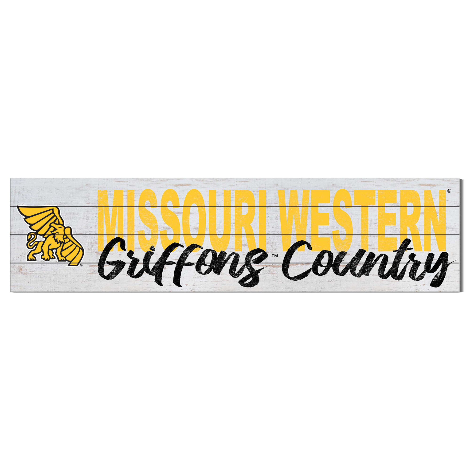 Missouri Western State Griffons 10'' x 40'' Logo Sign