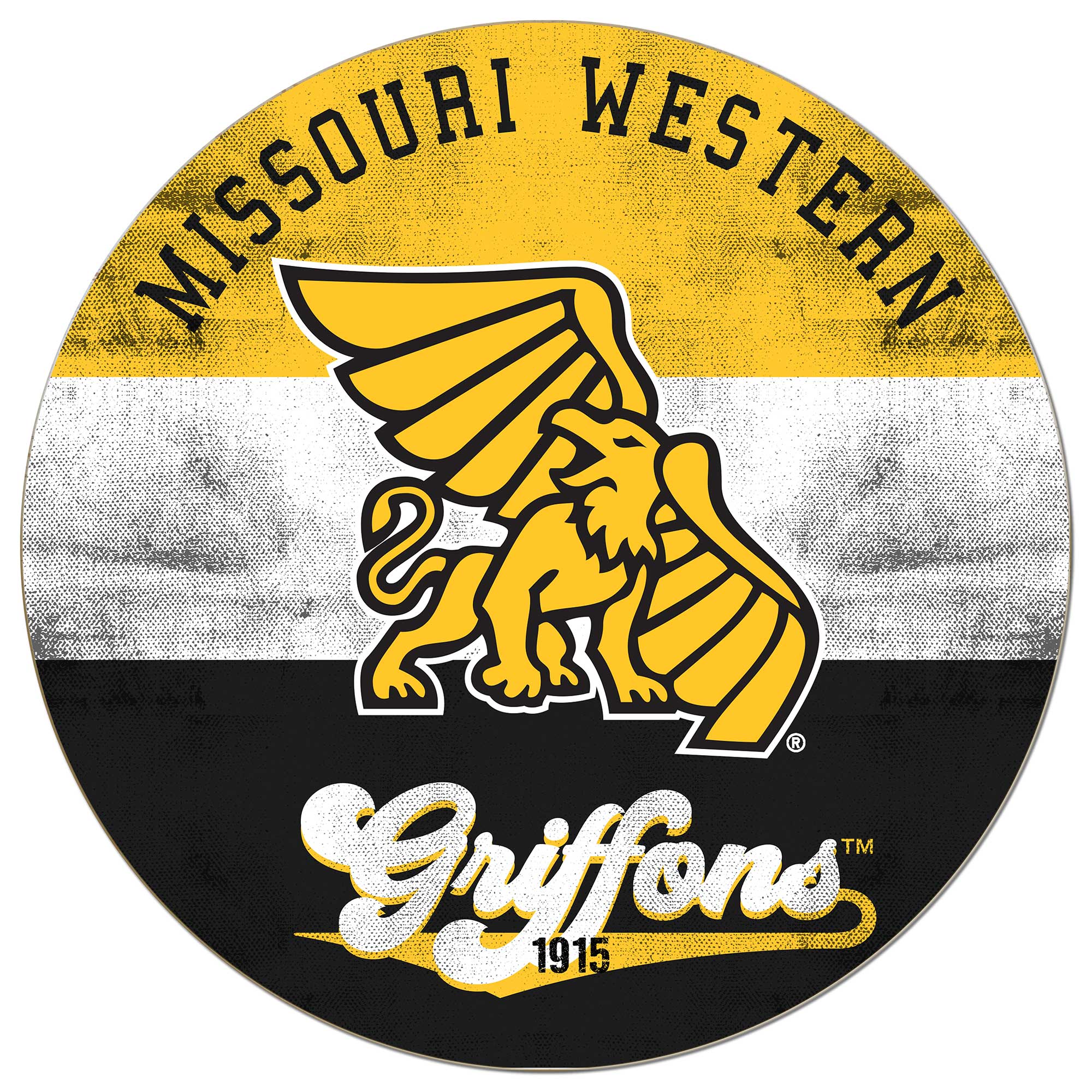 Missouri Western State Griffons 20'' x 20'' Retro Logo Circle Sign