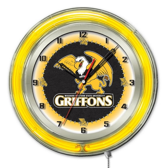 Missouri Western State University 19" Double Neon Wall Clock