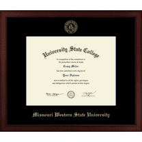 Missouri Western State University Diploma Frame, Document Size 11" x 8.5"