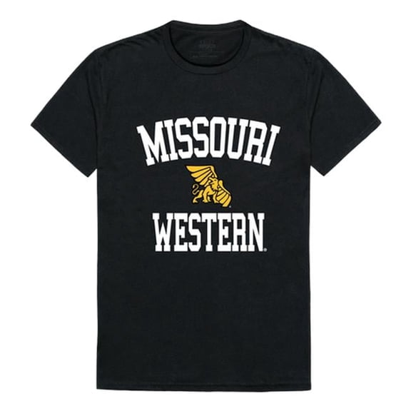 Missouri Western State University Men Arch T-Shirt, Black & White - 2XL