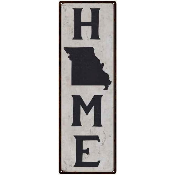 Missouri is My Home Vintage Chic Wall Decor 8x24 Metal Sign 108240025024