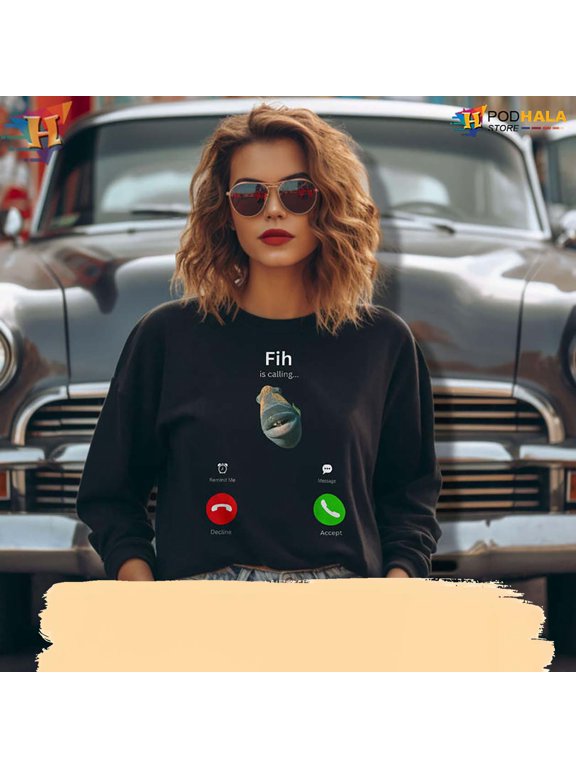 Misspelled Fish Humor Fih Is Calling Viral Meme Graphic Shirt